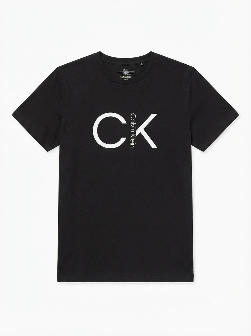 Calvin Klein Black CK Logo Short Sleeve Crew Neck T-Shirt Small S/P